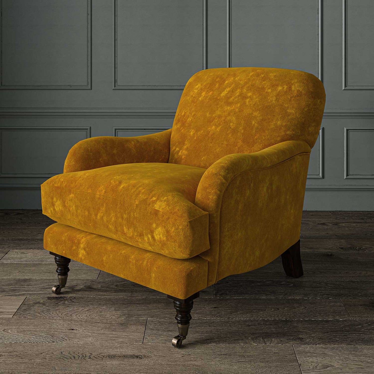 Linwood Cosmos Velvet II Amber FR Made to Measure Curtains
