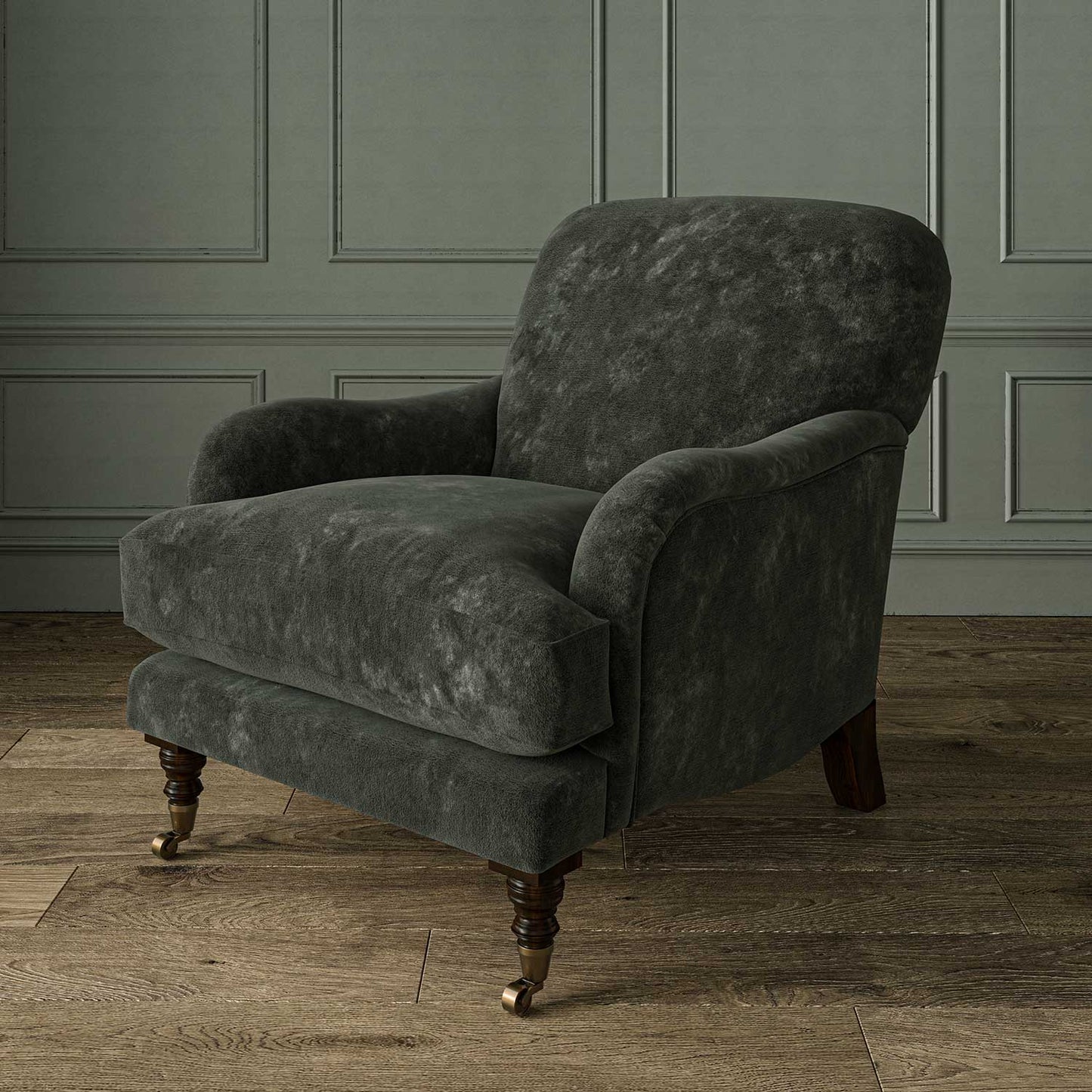 Linwood Cosmos Velvet Ash FR Made to Measure Curtains