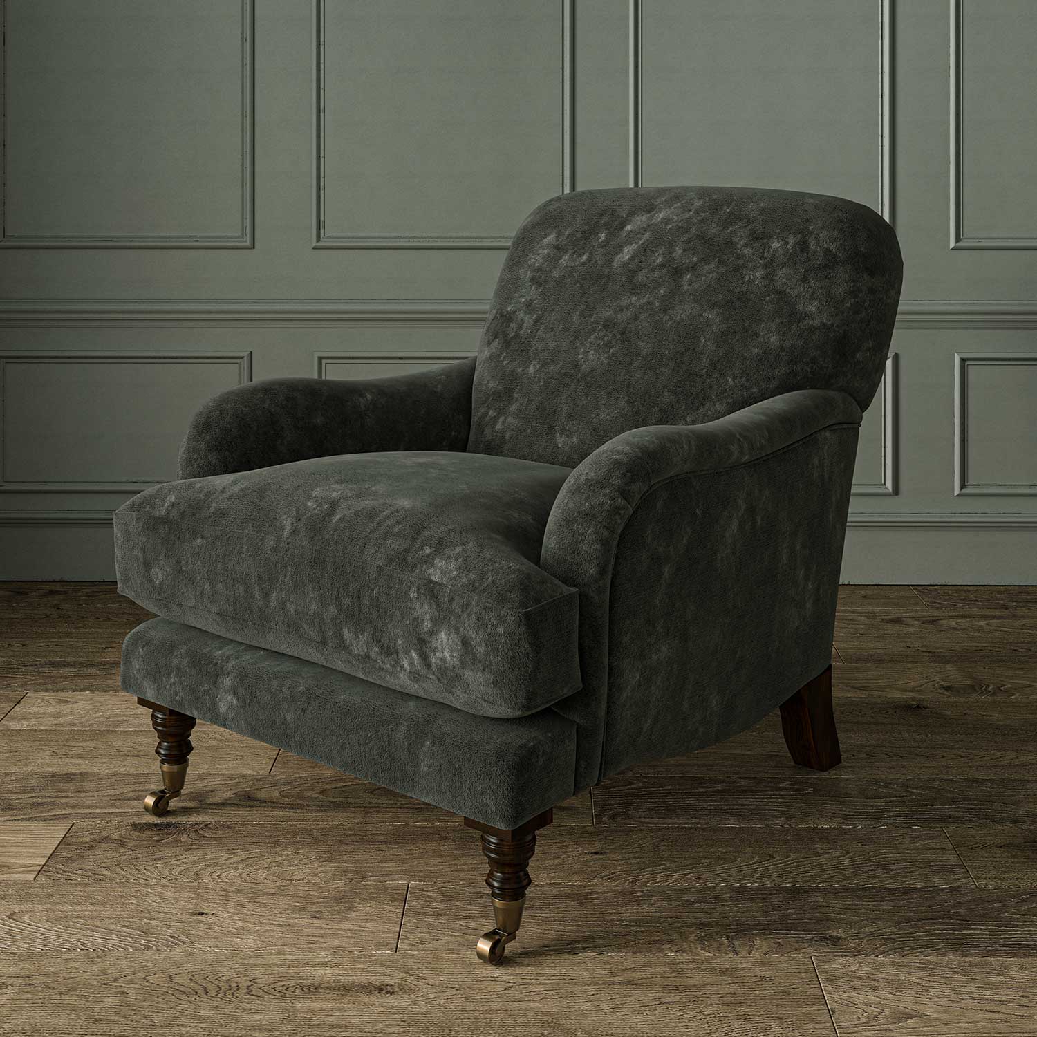 Linwood Cosmos Velvet Ash FR Made to Measure Curtains