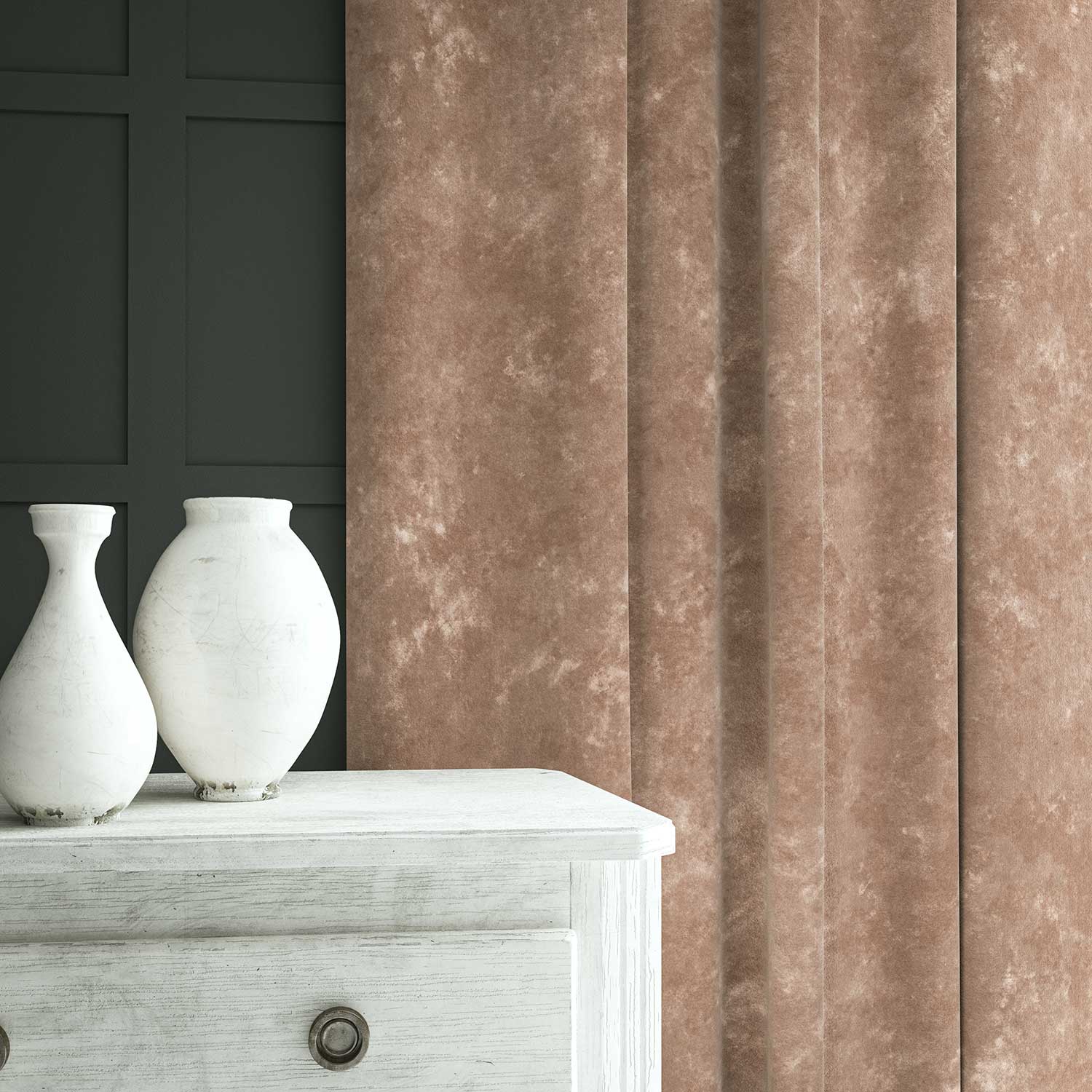 Linwood Cosmos Velvet Blush FR Made to Measure Curtains