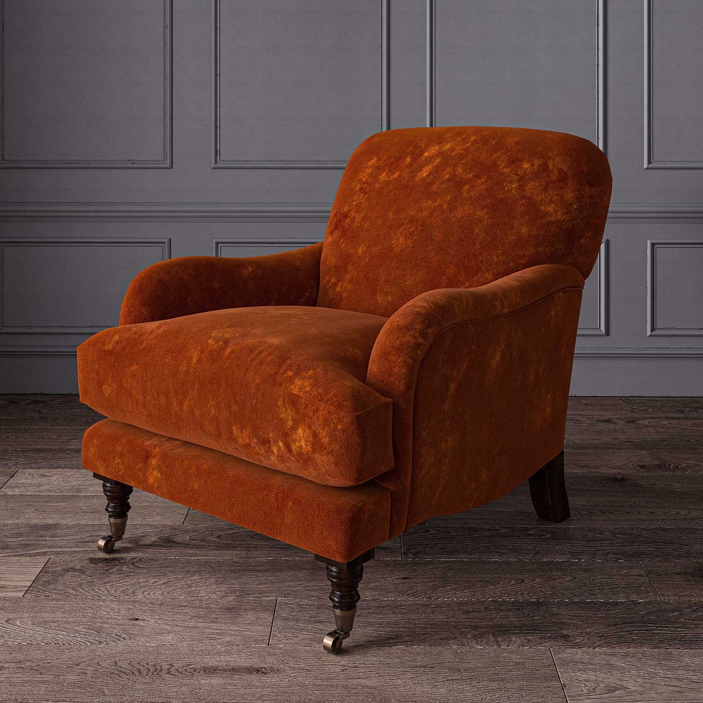 Linwood Cosmos Velvet II Brick Red FR Made to Measure Curtains