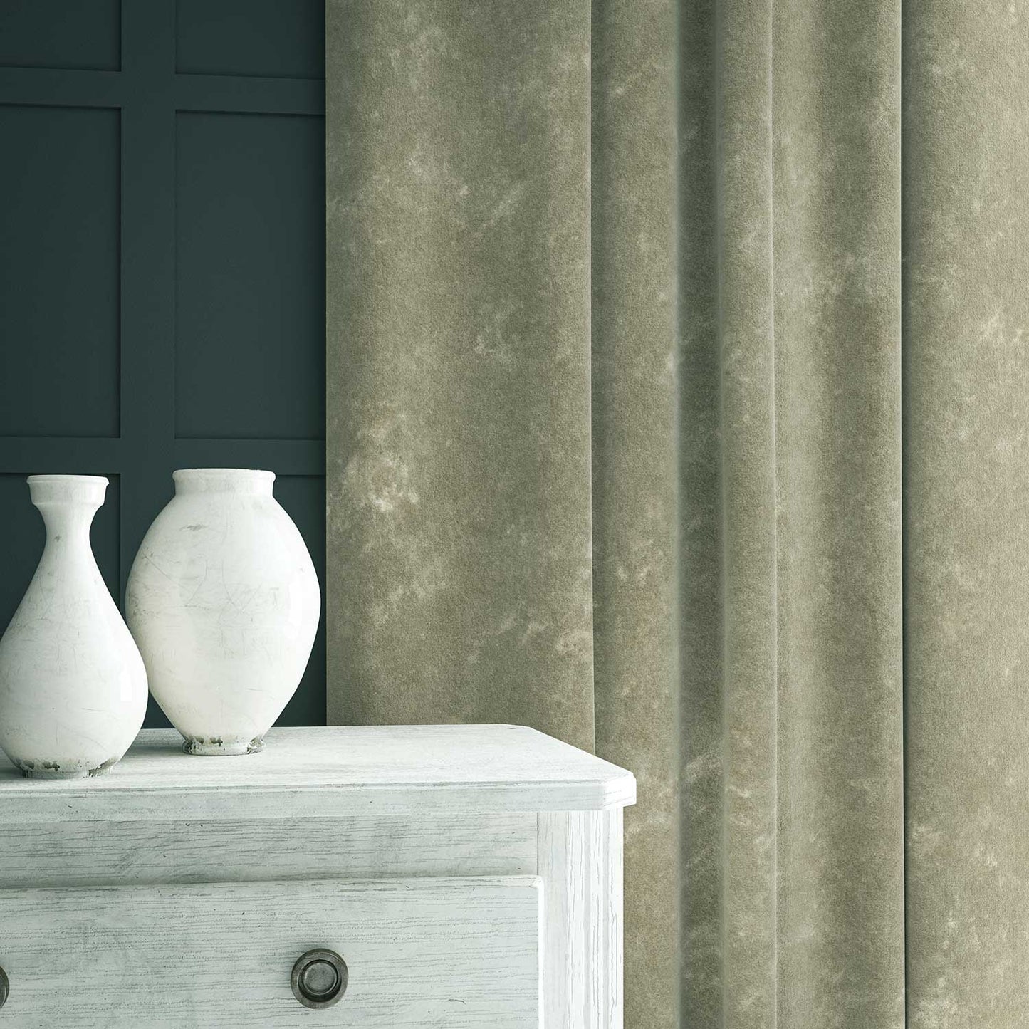 Linwood Cosmos Velvet II Cameo FR Made to Measure Curtains