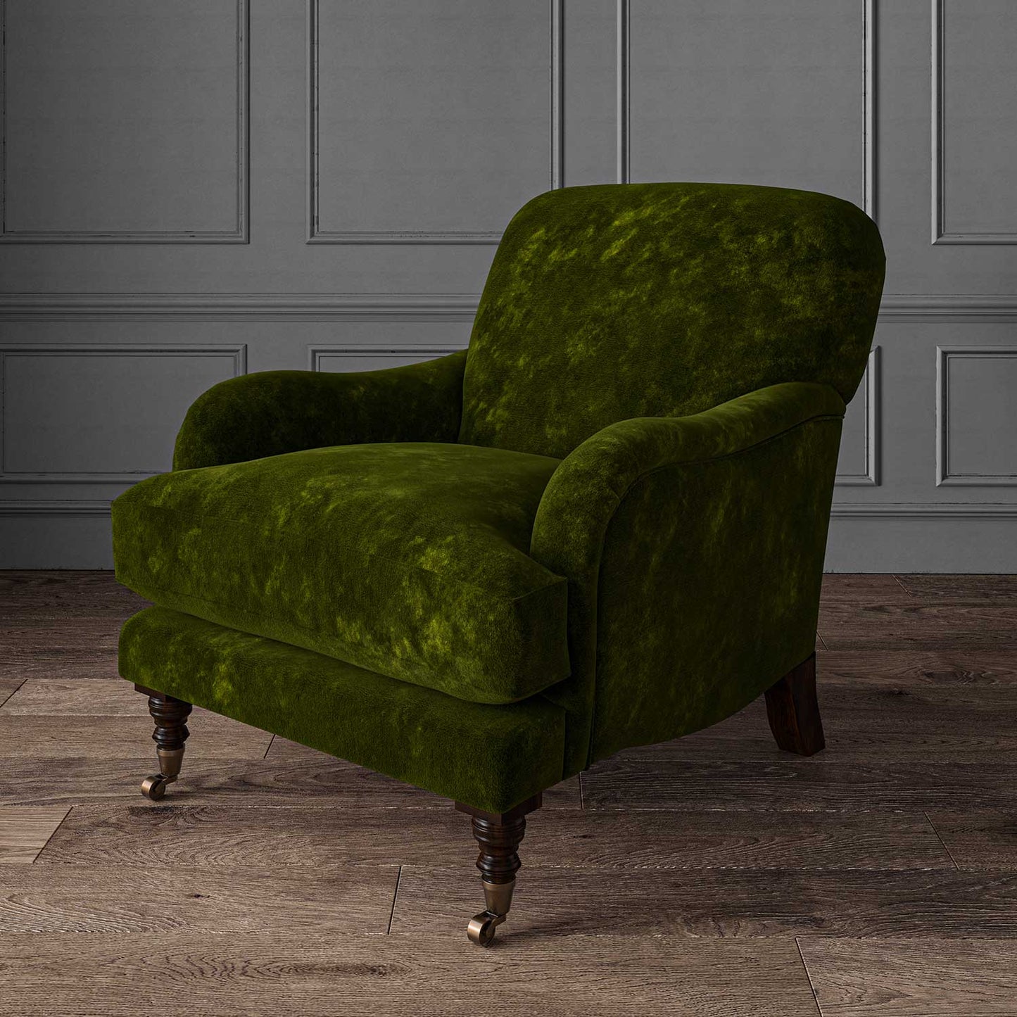 Linwood Cosmos Velvet II Evergreen FR Made to Measure Curtains