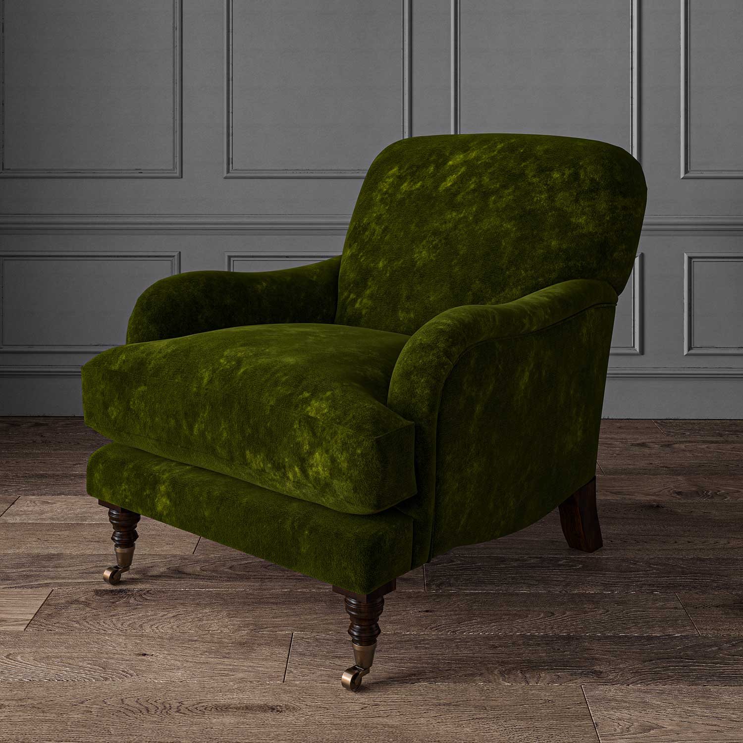 Linwood Cosmos Velvet II Evergreen FR Made to Measure Curtains