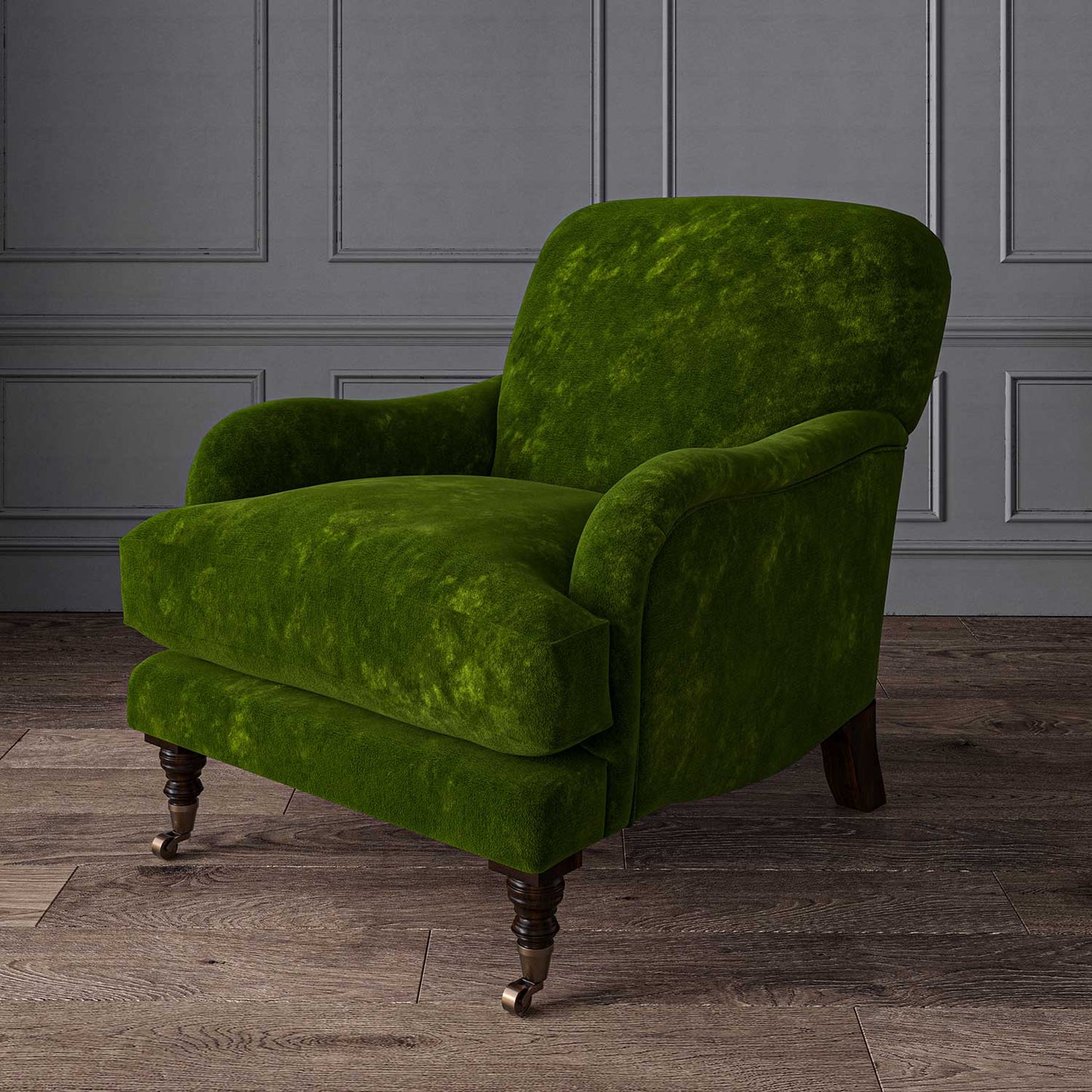 Linwood Cosmos Velvet II Grass FR Made to Measure Curtains