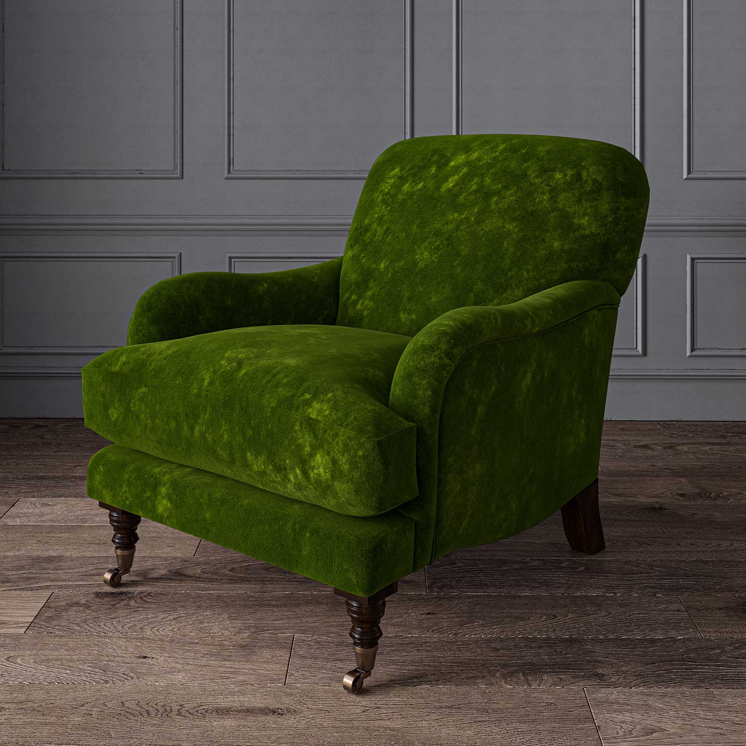 Linwood Cosmos Velvet II Grass FR Made to Measure Curtains