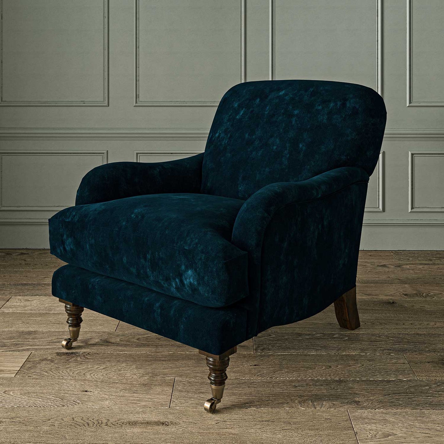 Linwood Cosmos Velvet Indigo FR Made to Measure Curtains