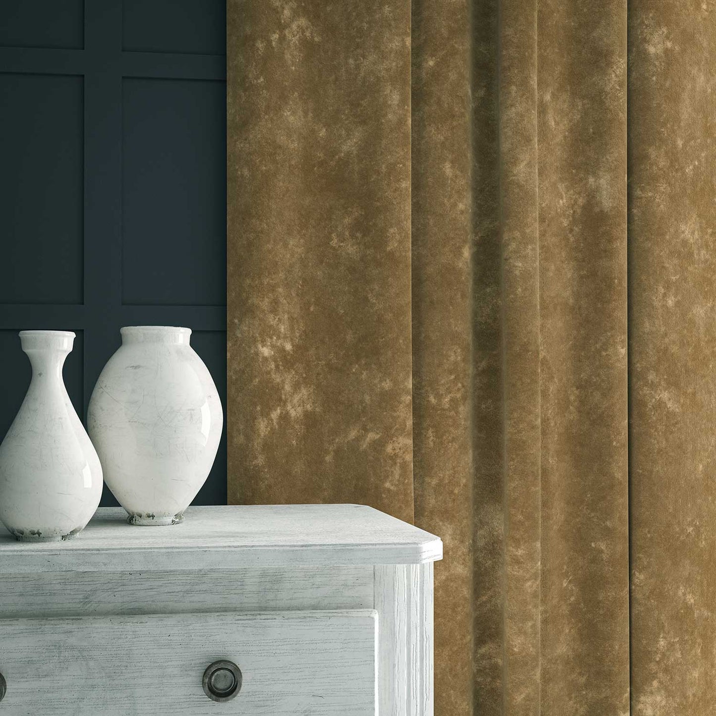 Linwood Cosmos Velvet II Latte FR Made to Measure Curtains