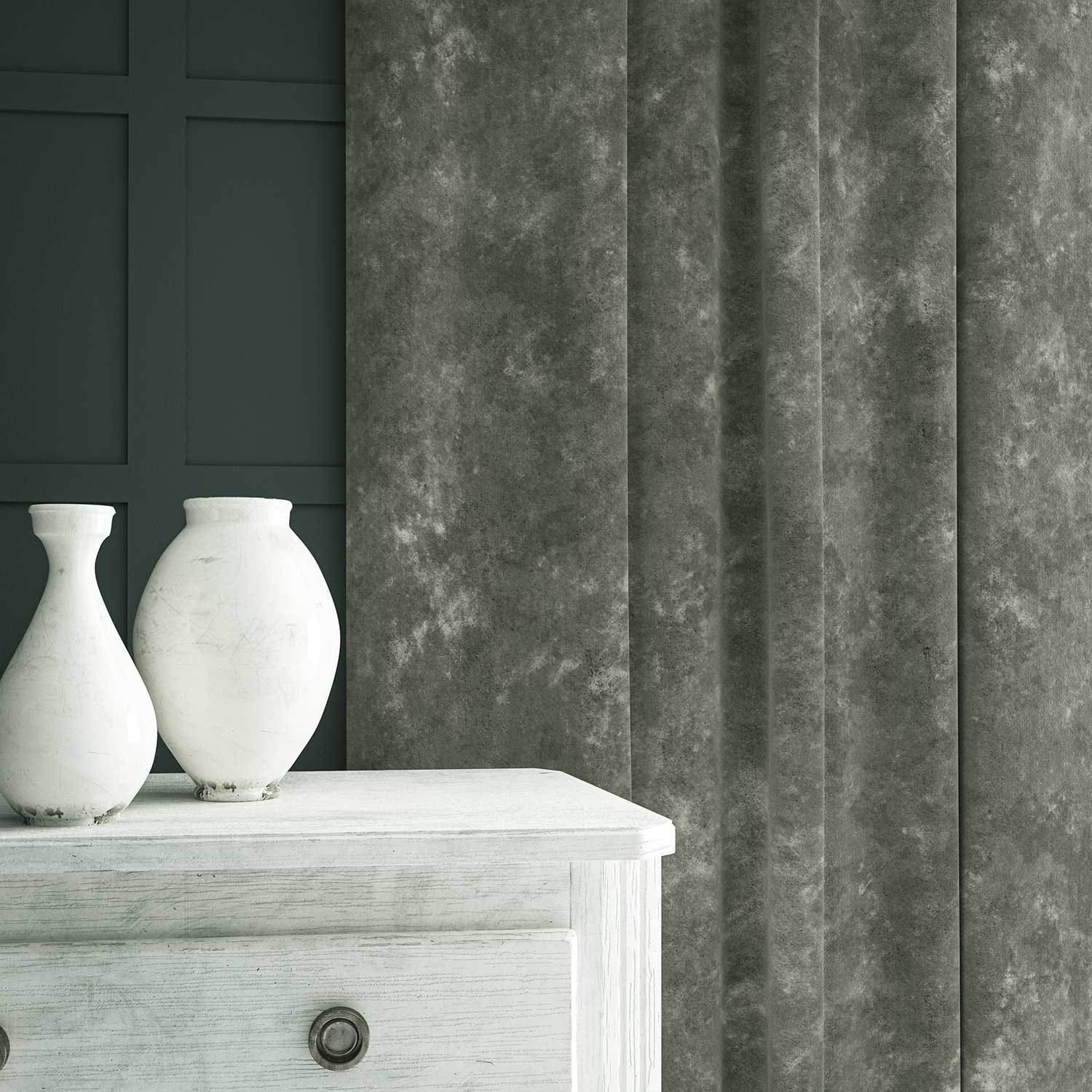 Linwood Cosmos Velvet Mouse FR Made to Measure Curtains