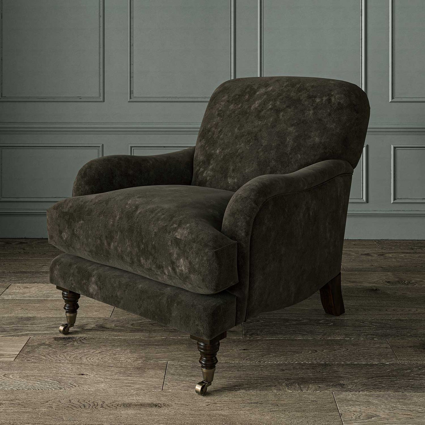 Linwood Cosmos Velvet Mushroom FR Made to Measure Curtains