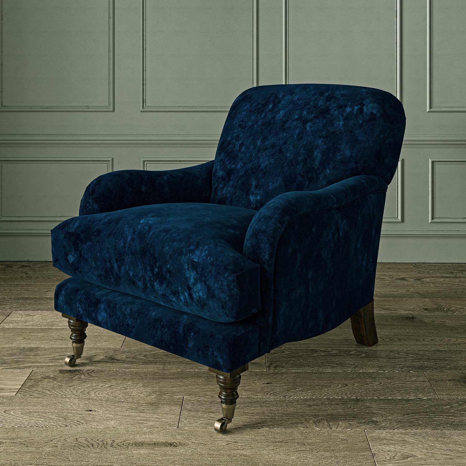 Linwood Cosmos Velvet Neptune FR Made to Measure Curtains