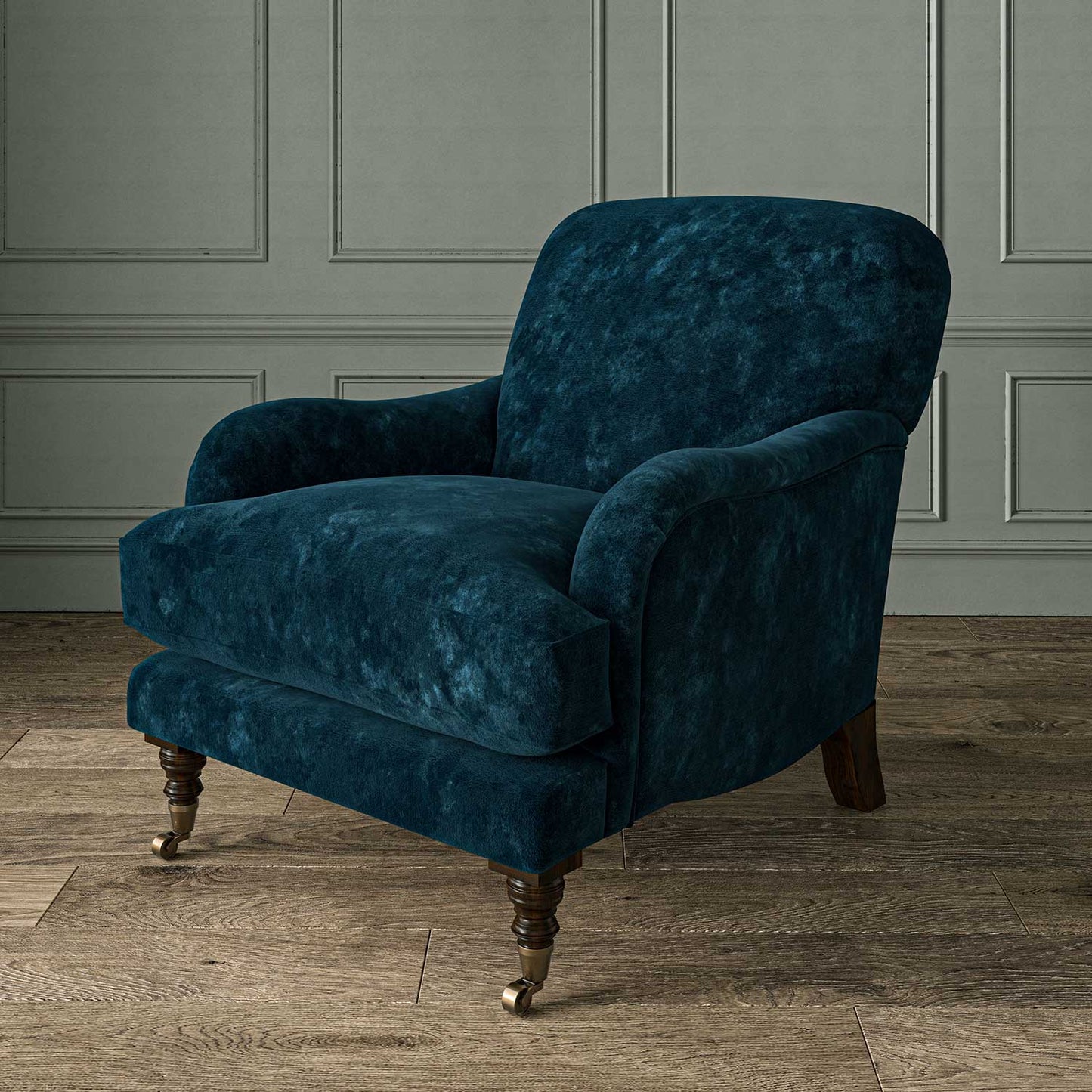 Linwood Cosmos Velvet Ocean FR Made to Measure Curtains