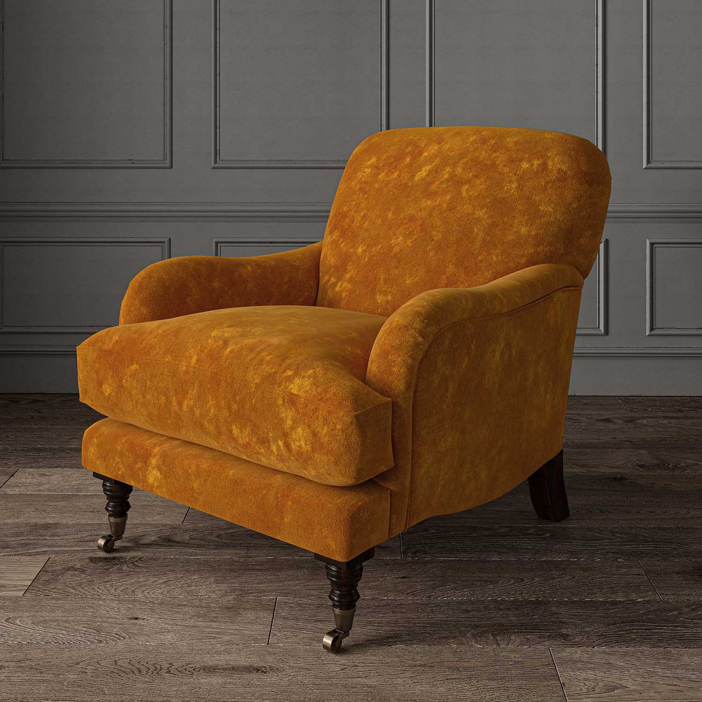 Linwood Cosmos Velvet II Pumpkin FR Made to Measure Curtains