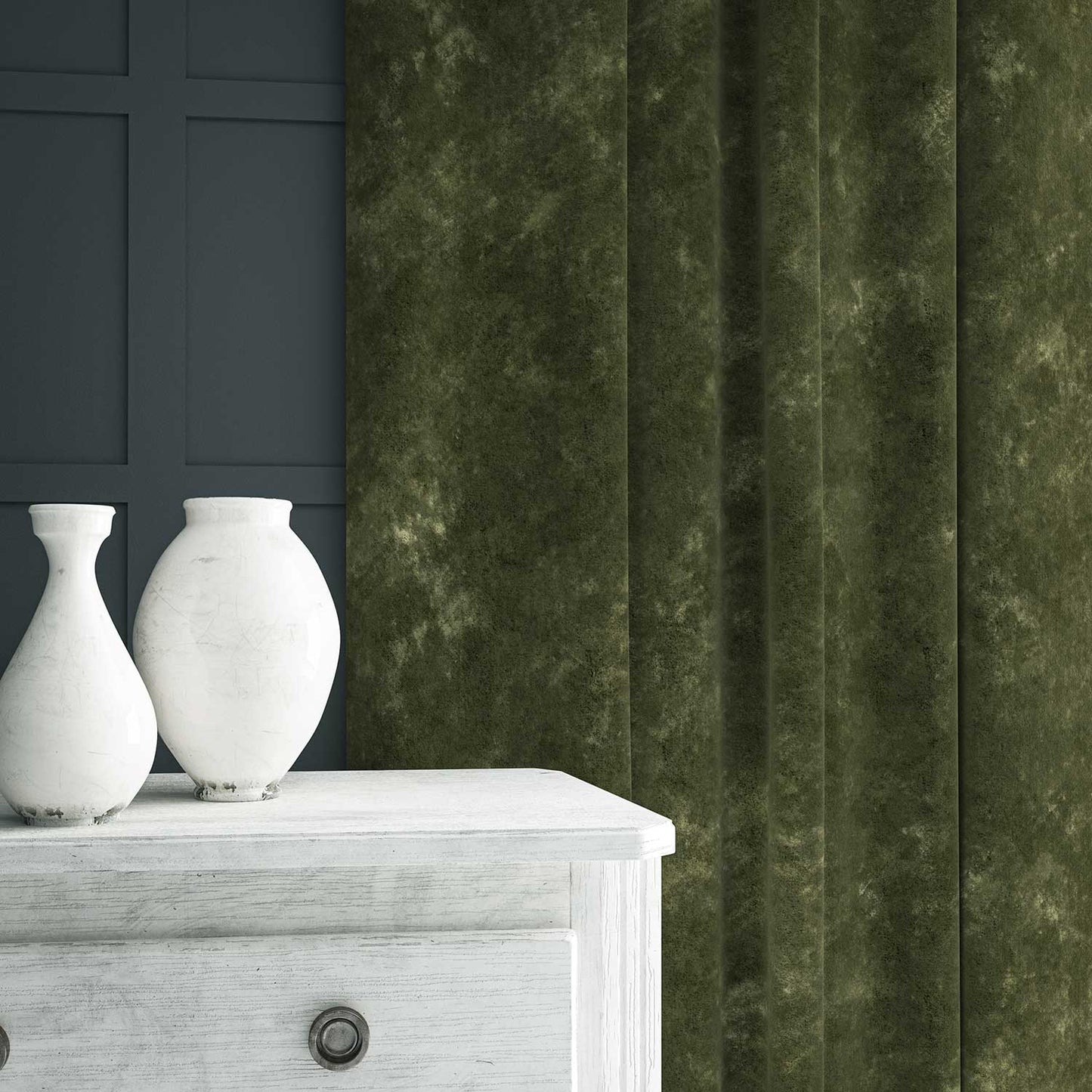 Linwood Cosmos Velvet Sage FR Made to Measure Curtains