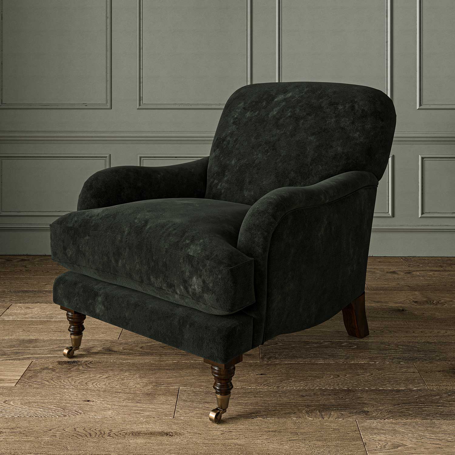 Linwood Cosmos Velvet Smoke FR Made to Measure Curtains