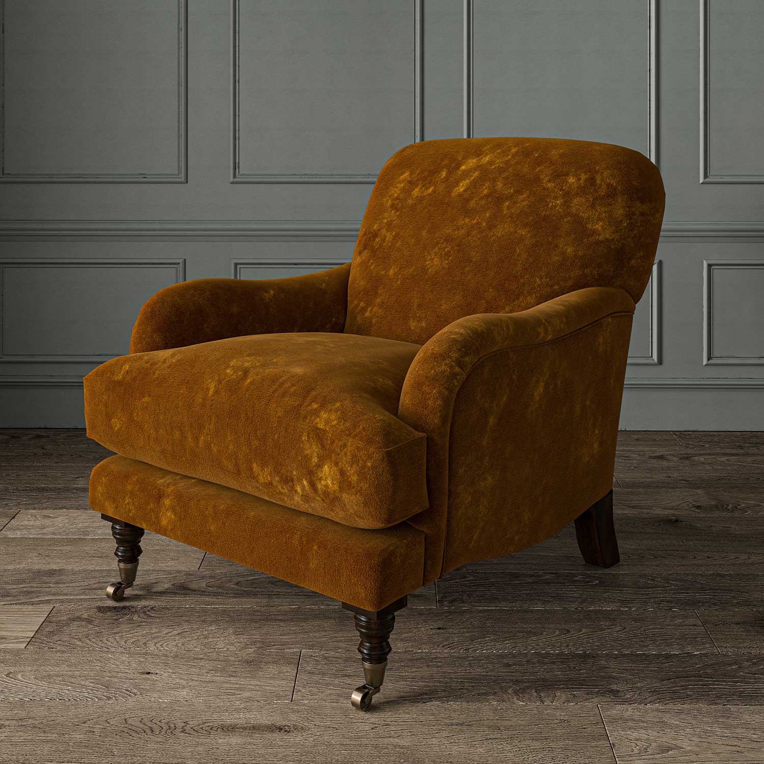 Linwood Cosmos Velvet II Spice FR Made to Measure Curtains