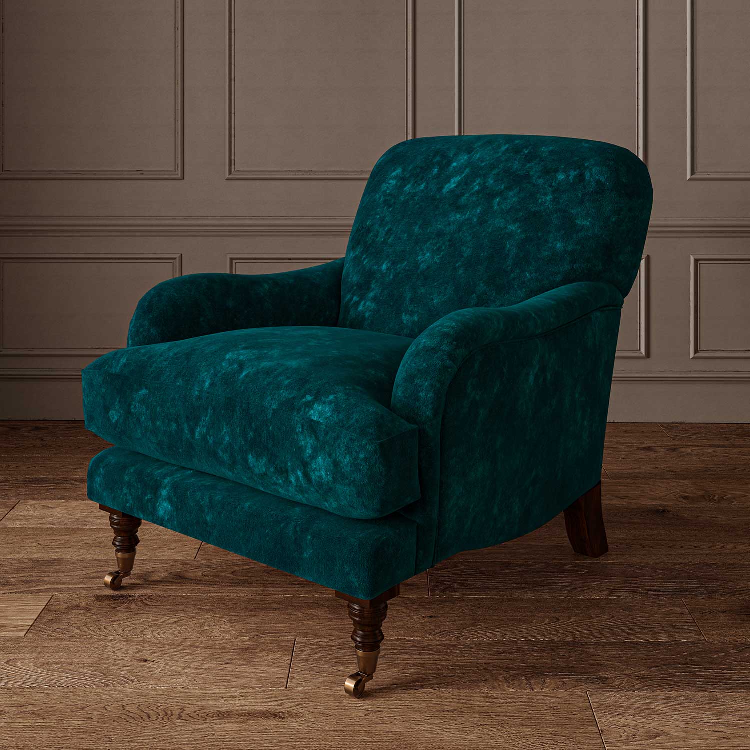 Linwood Cosmos Velvet Teal FR Made to Measure Curtains