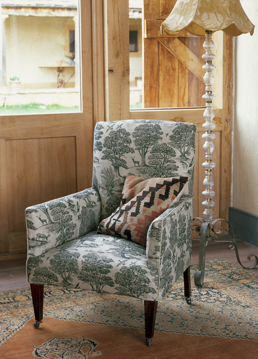 Lewis & Wood Deer Park Forest Green Made to Measure Curtains – lifestyle photograph