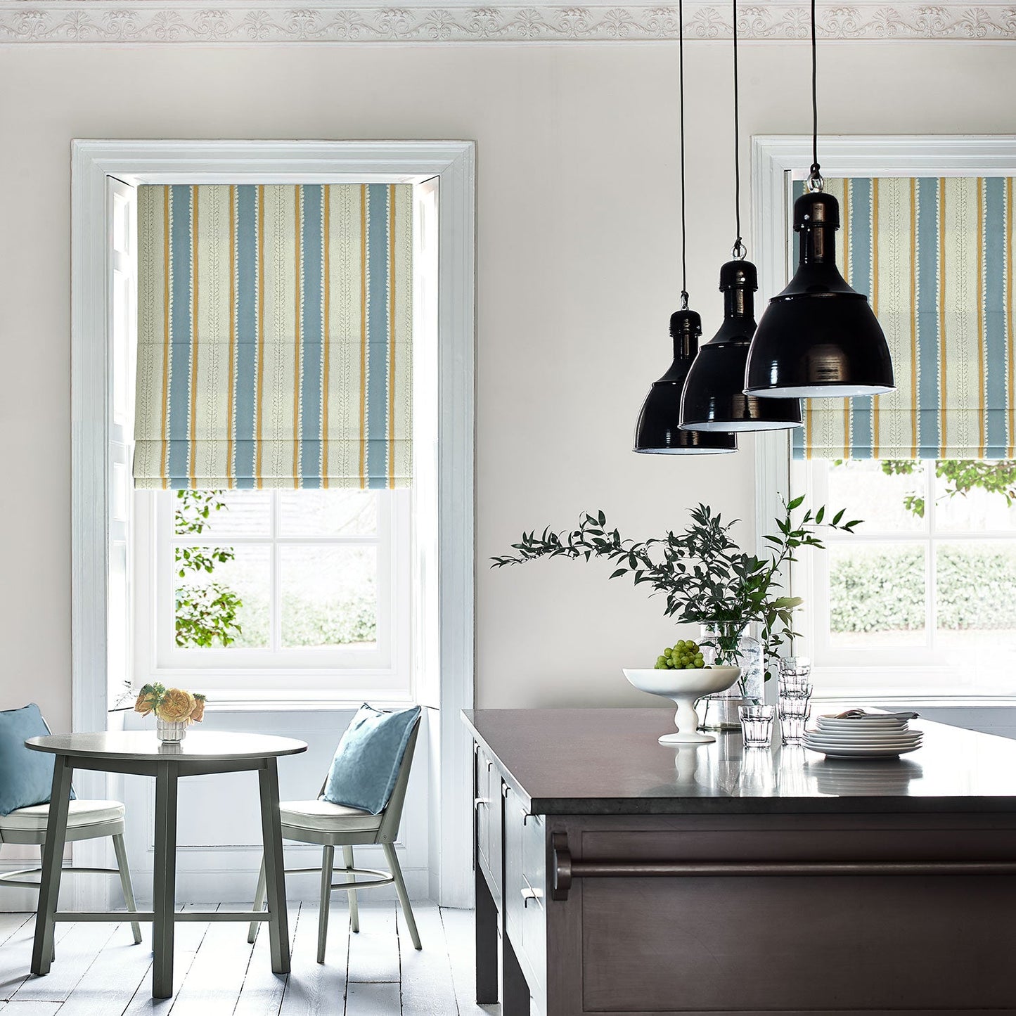 Linwood Dimity Powder Blue FR Made to Measure Curtains