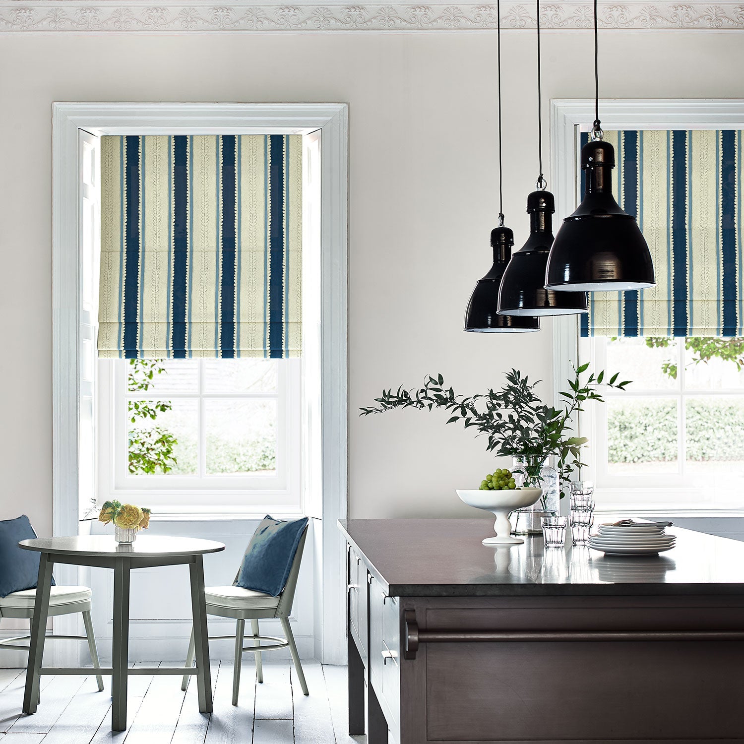 Linwood Dimity Ultramarine Made to Measure Curtains