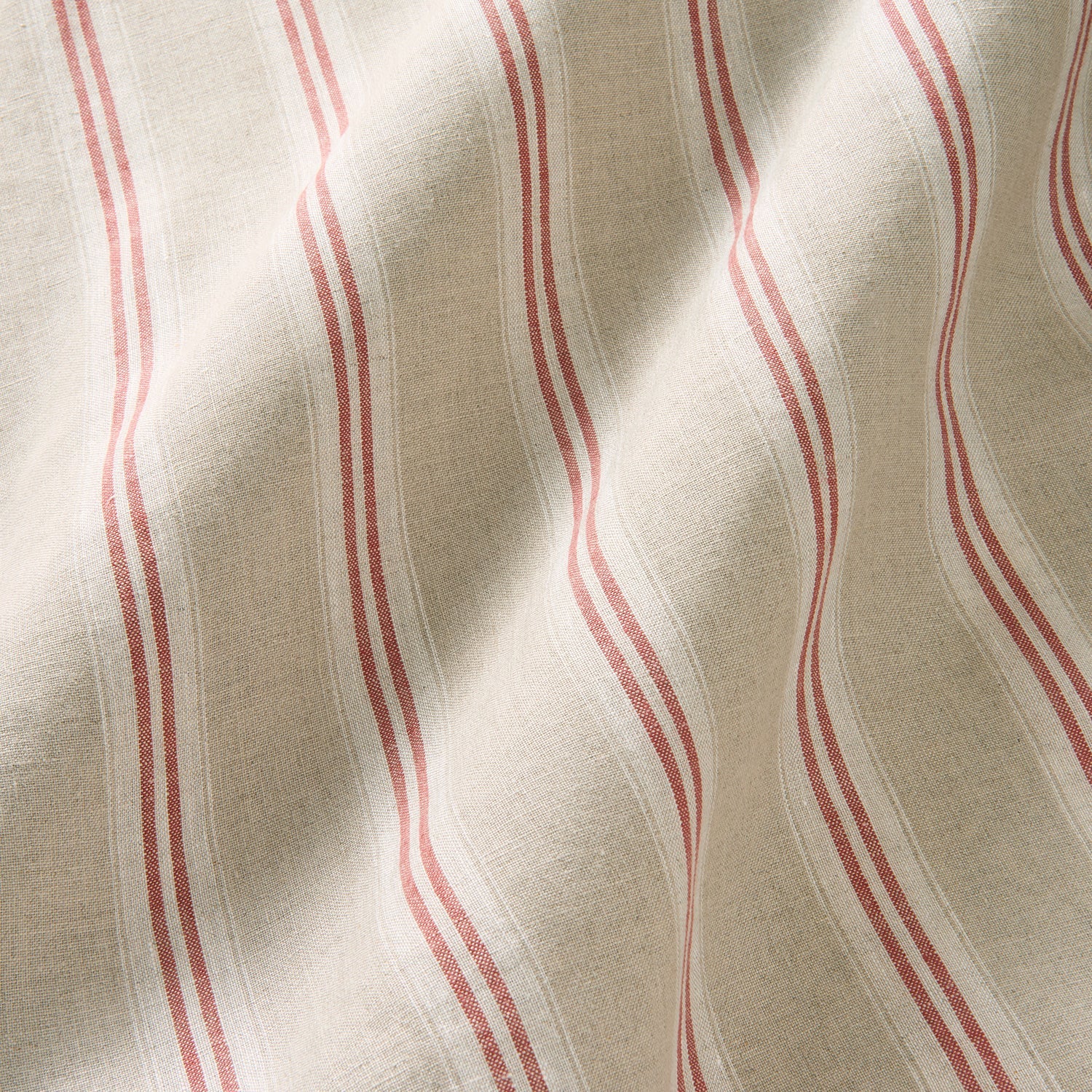 Linwood Danube Stripe Cherry Made to Measure Curtains