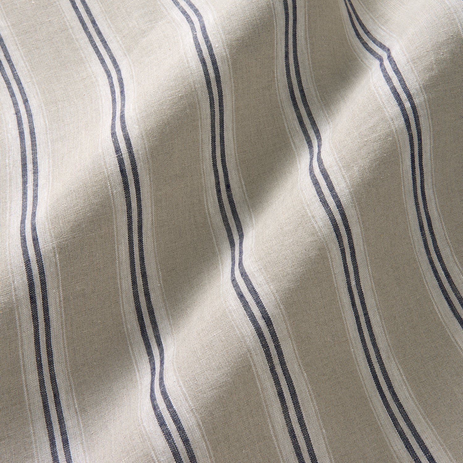 Linwood Danube Stripe Indigo Made to Measure Curtains