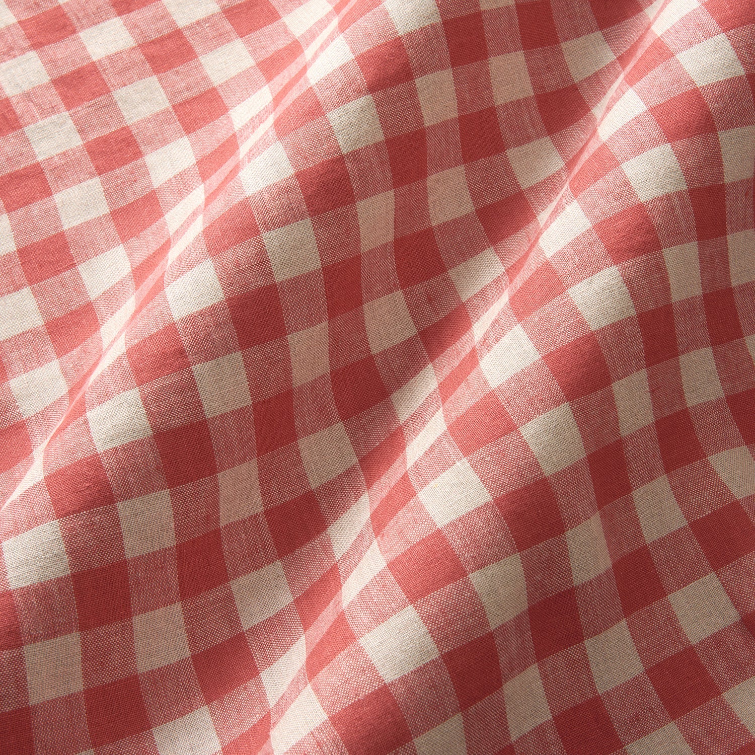 Linwood Danube Check Cherry Made to Measure Curtains