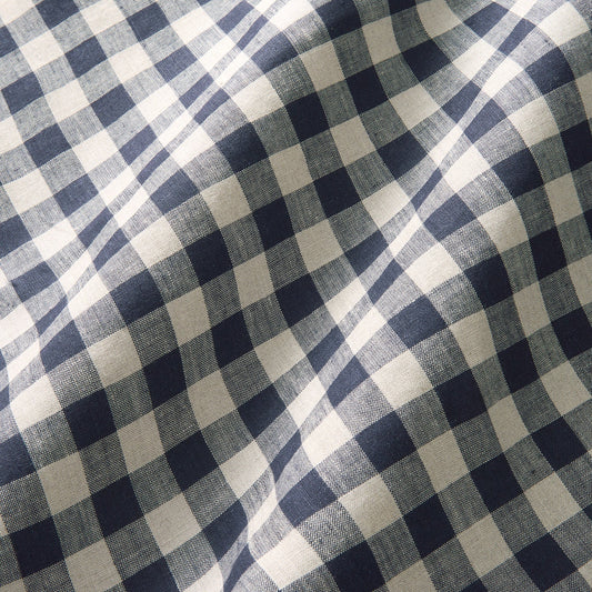 Linwood Danube Check Indigo Made to Measure Curtains