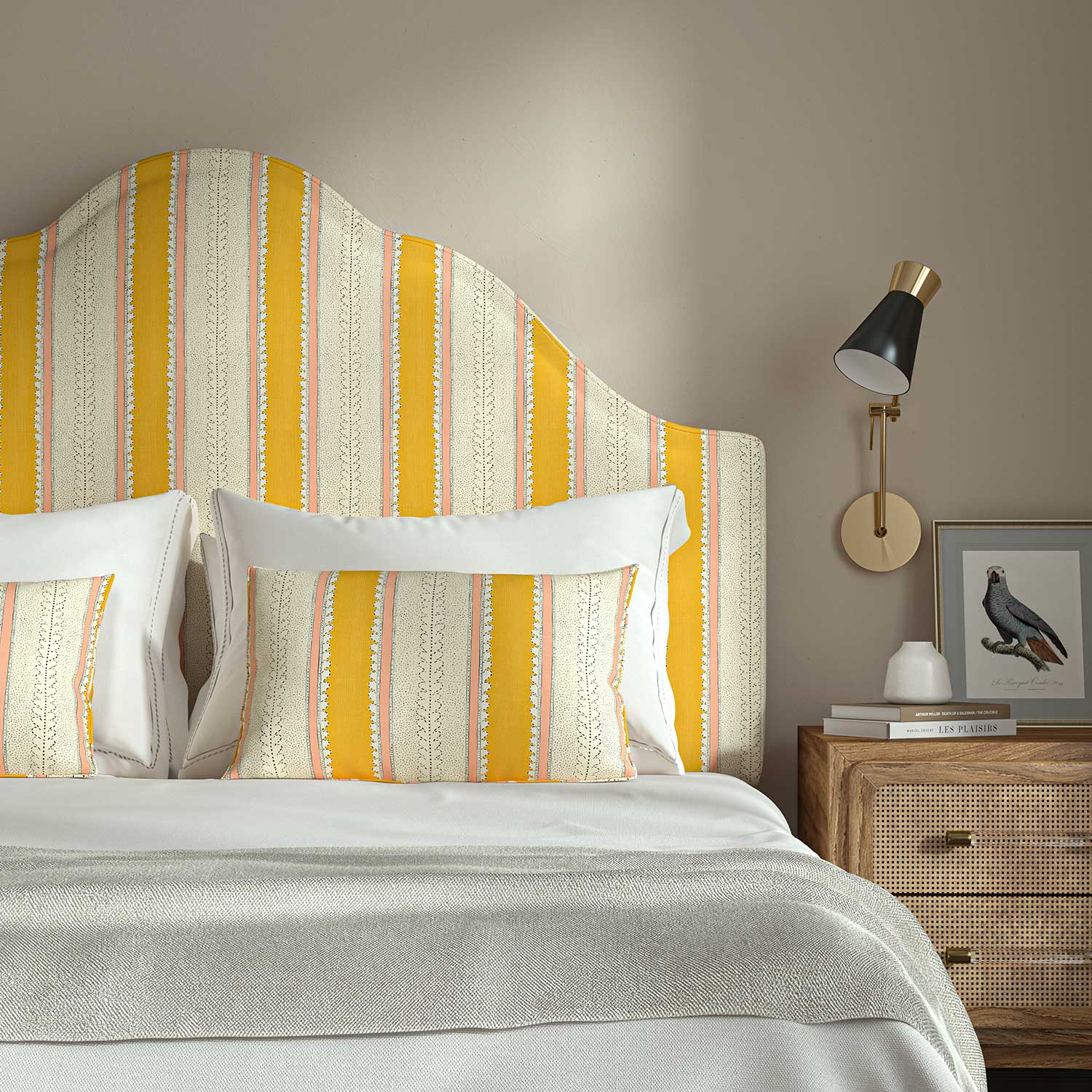 Linwood Dimity Mango FR Made to Measure Curtains