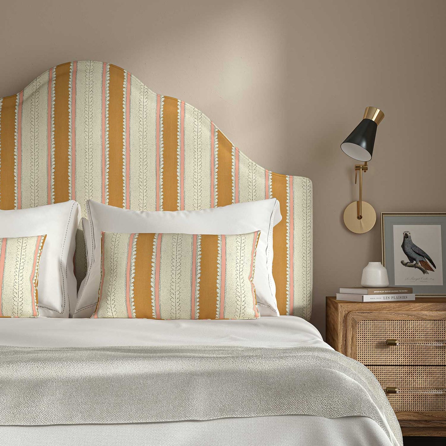 Linwood Dimity Fudge FR Made to Measure Curtains