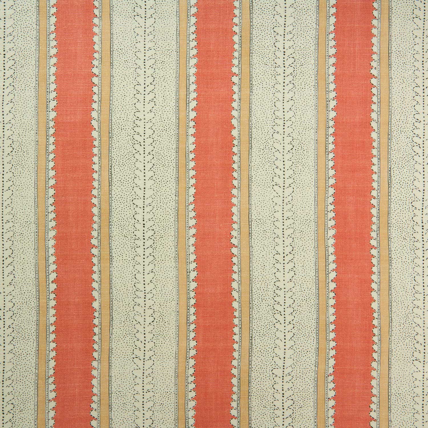 Linwood Dimity Soft Red FR Made to Measure Curtains