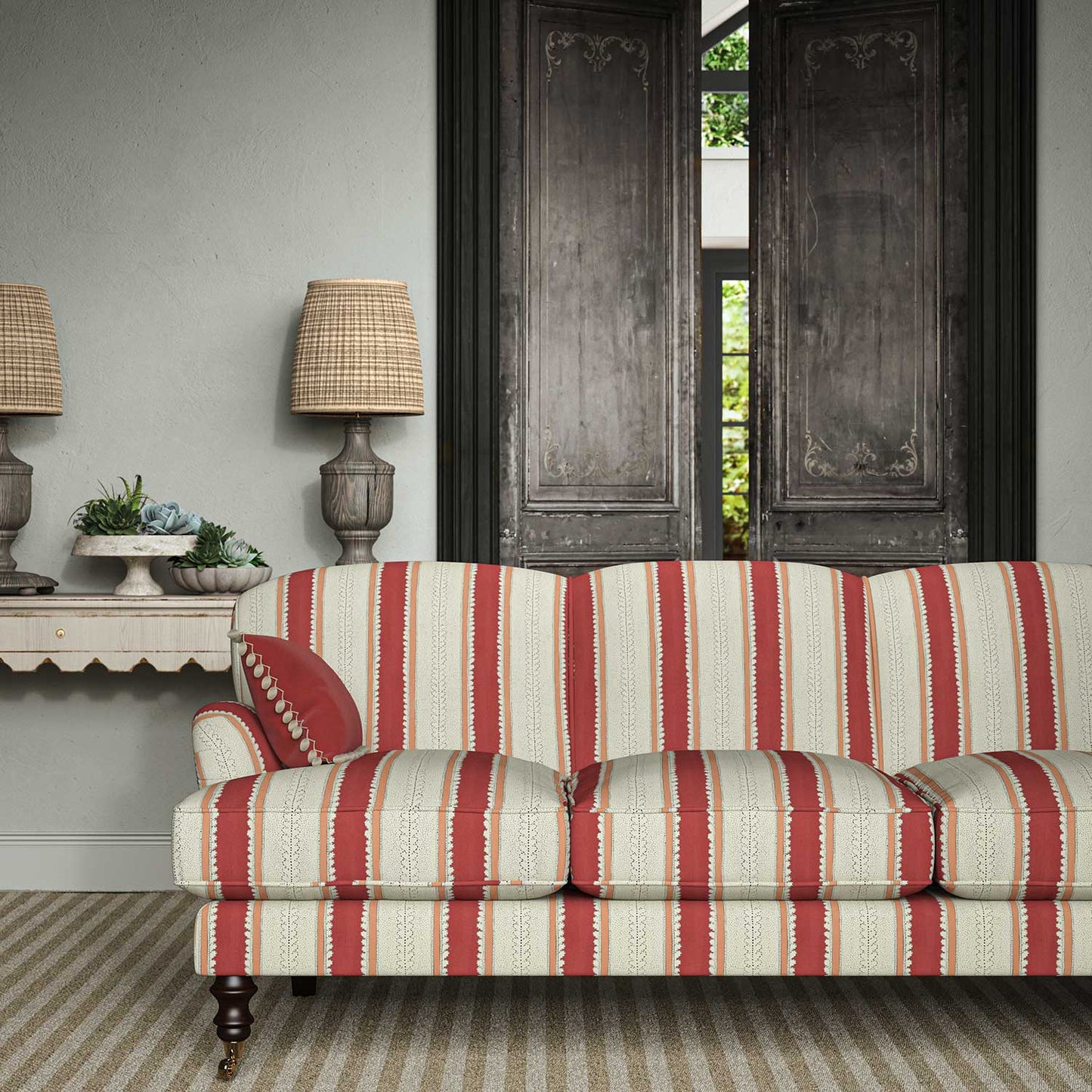 Linwood Dimity Pomegranate Made to Measure Curtains