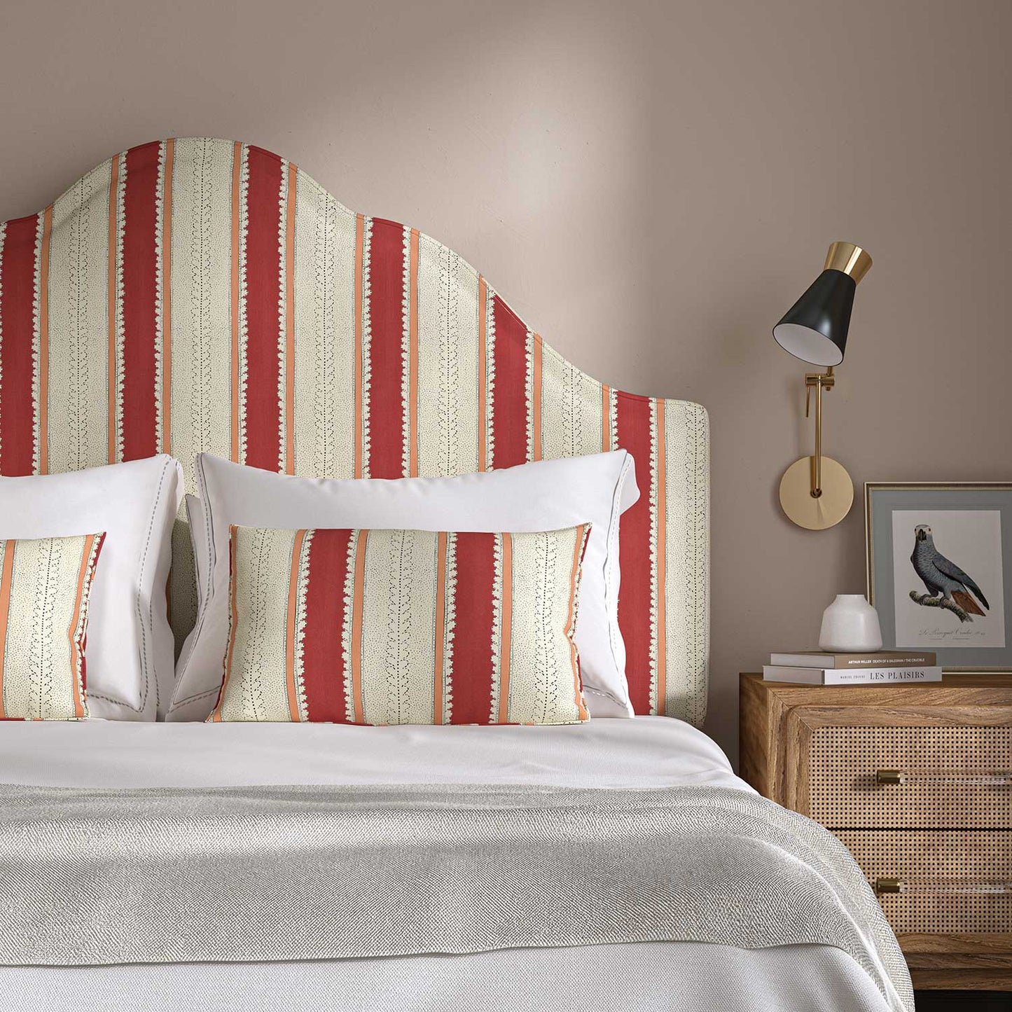 Linwood Dimity Pomegranate Made to Measure Curtains