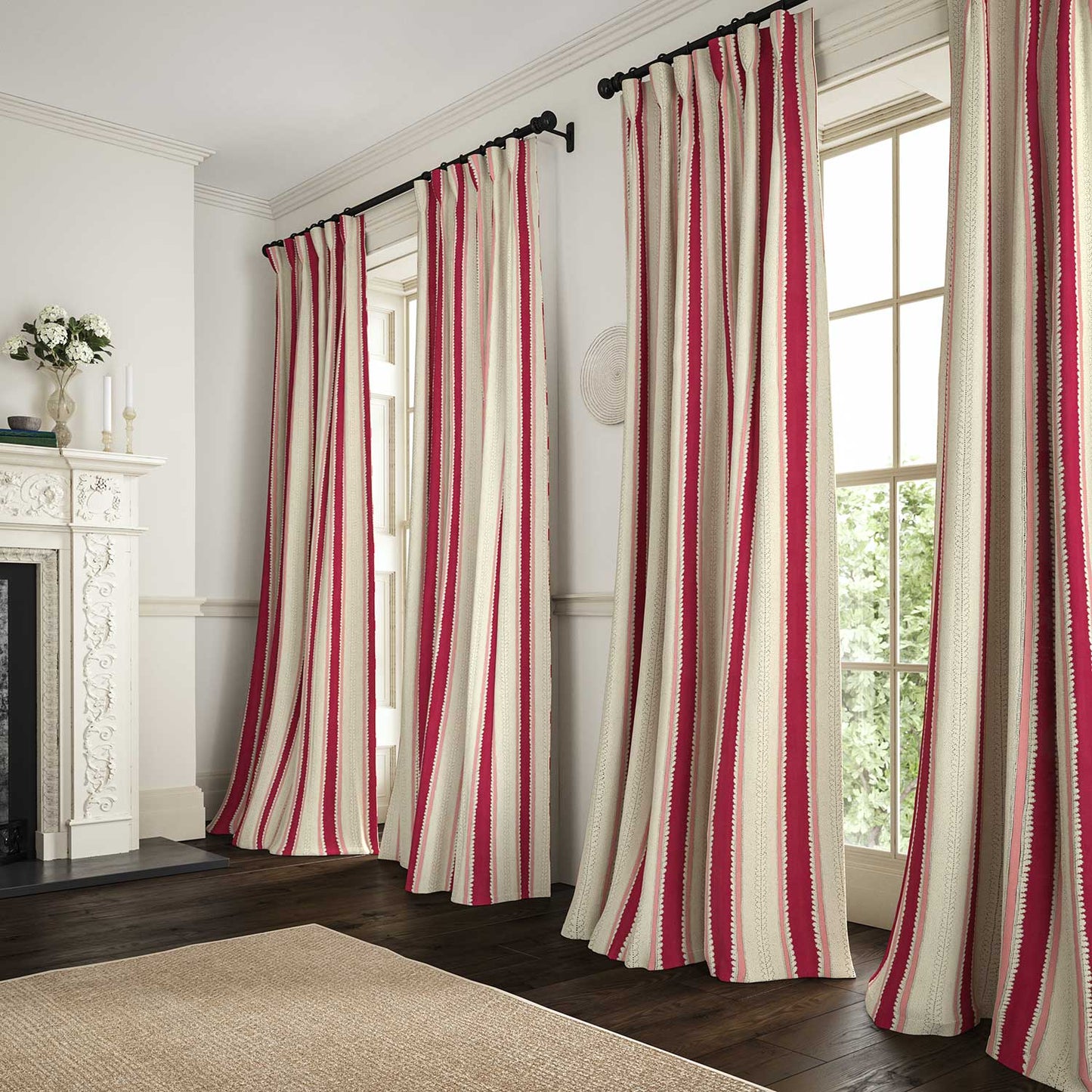 Linwood Dimity Dragon Fruit Made to Measure Curtains