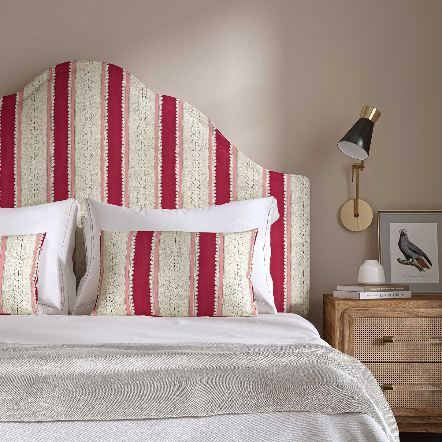 Linwood Dimity Dragon Fruit Made to Measure Curtains