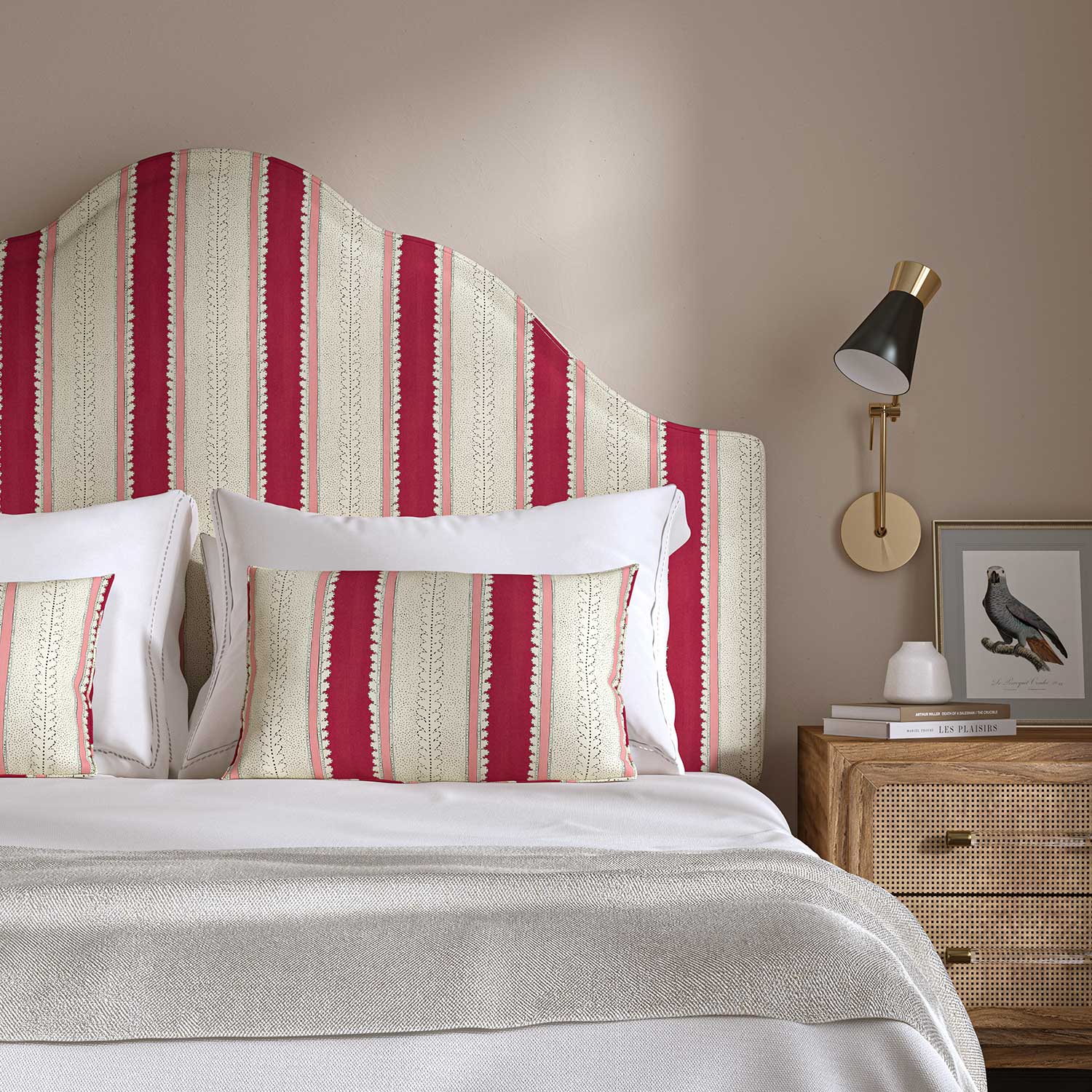 Linwood Dimity Dragon Fruit Made to Measure Curtains