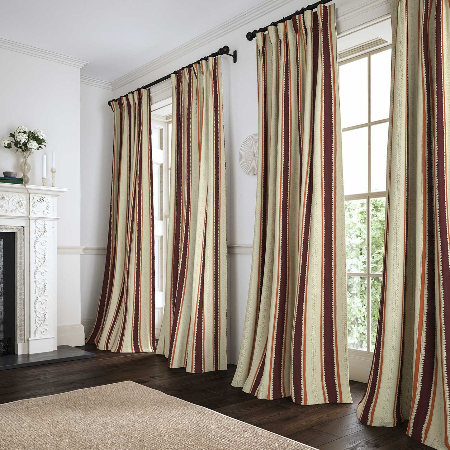 Linwood Dimity Victoria Plum FR Made to Measure Curtains