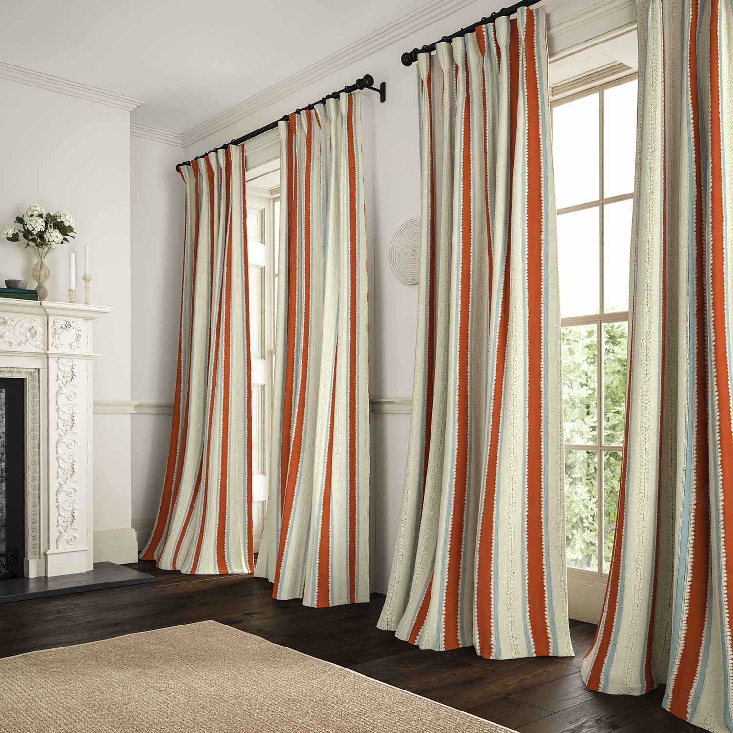Linwood Dimity Rust Made to Measure Curtains