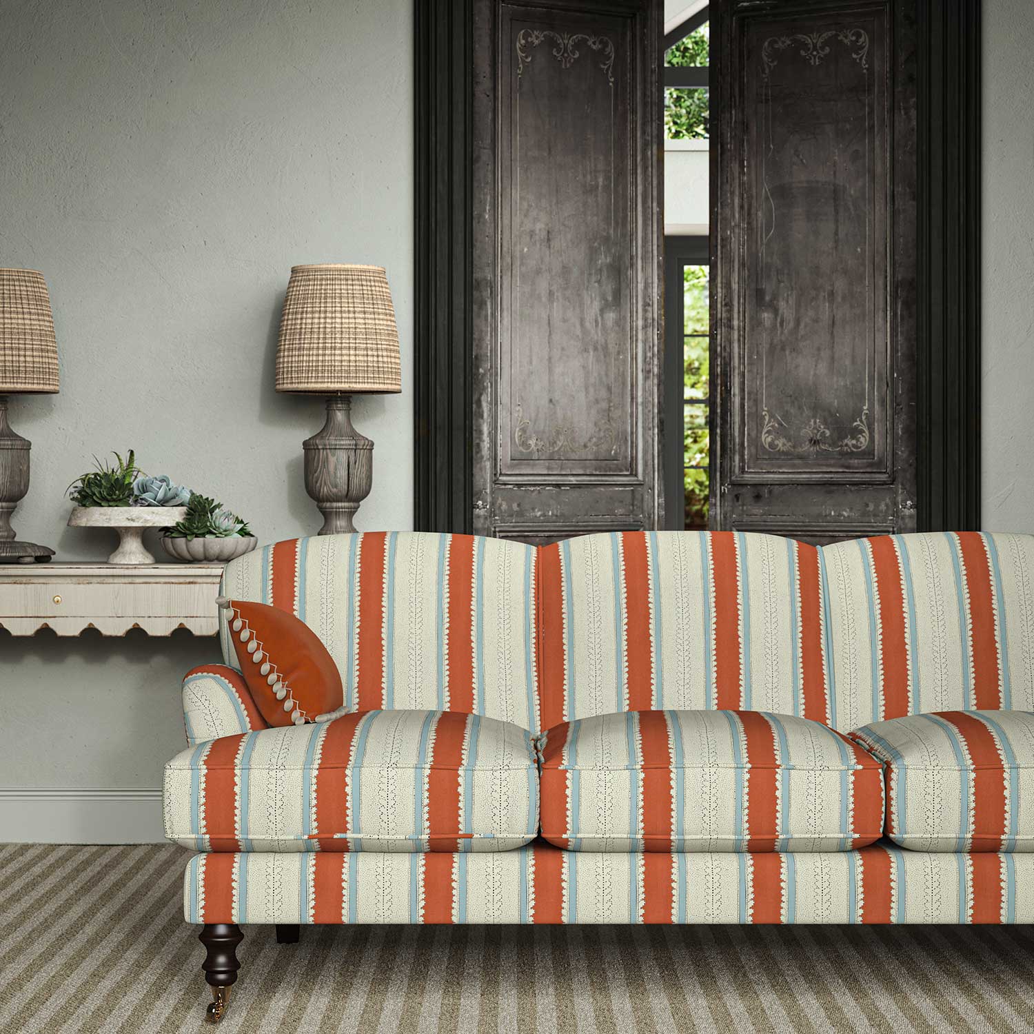 Linwood Dimity Rust Made to Measure Curtains