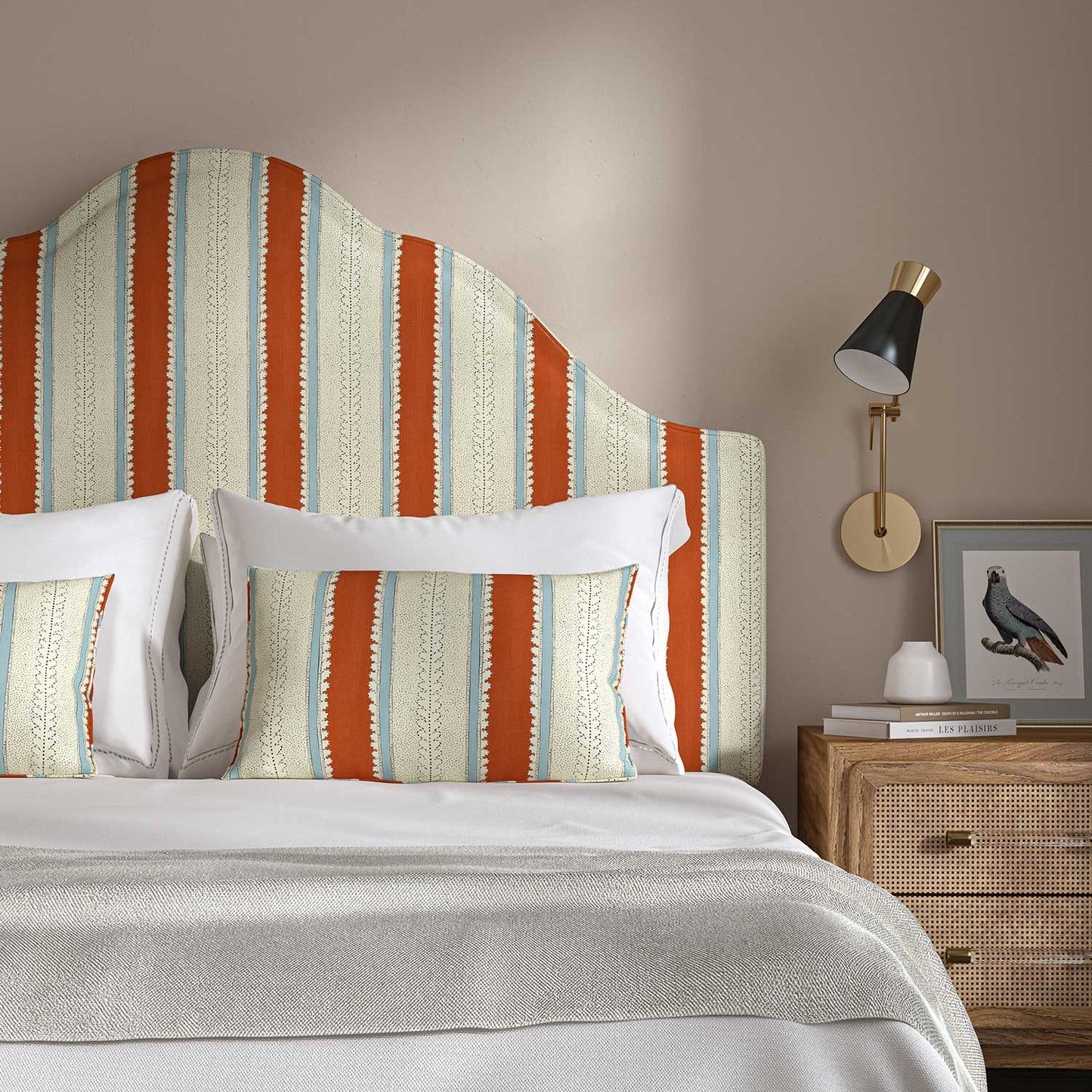 Linwood Dimity Rust FR Made to Measure Curtains