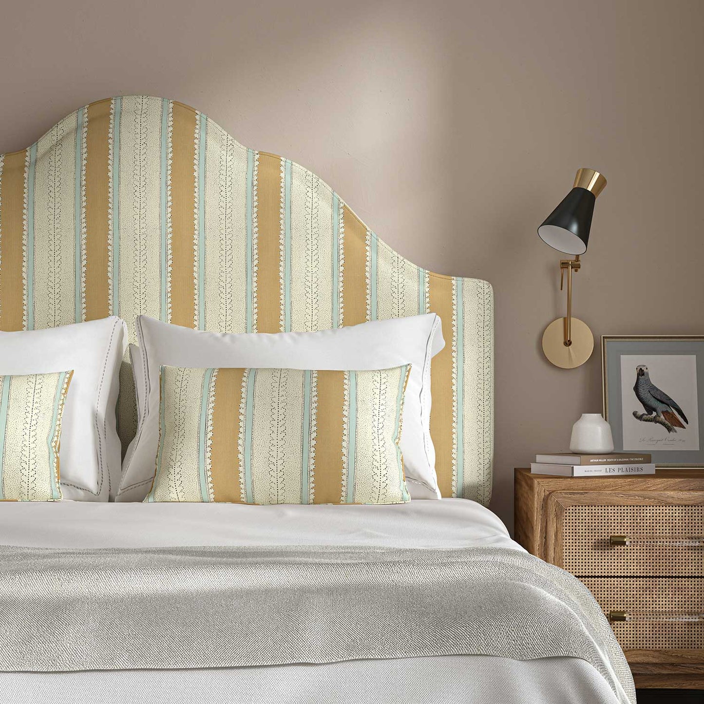 Linwood Dimity Biscuit Made to Measure Curtains