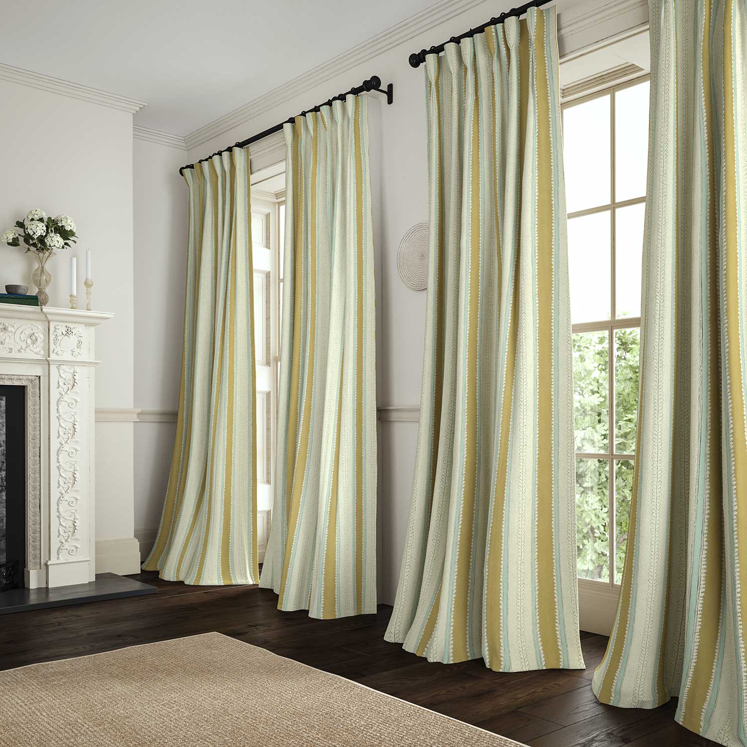Linwood Dimity Straw Made to Measure Curtains