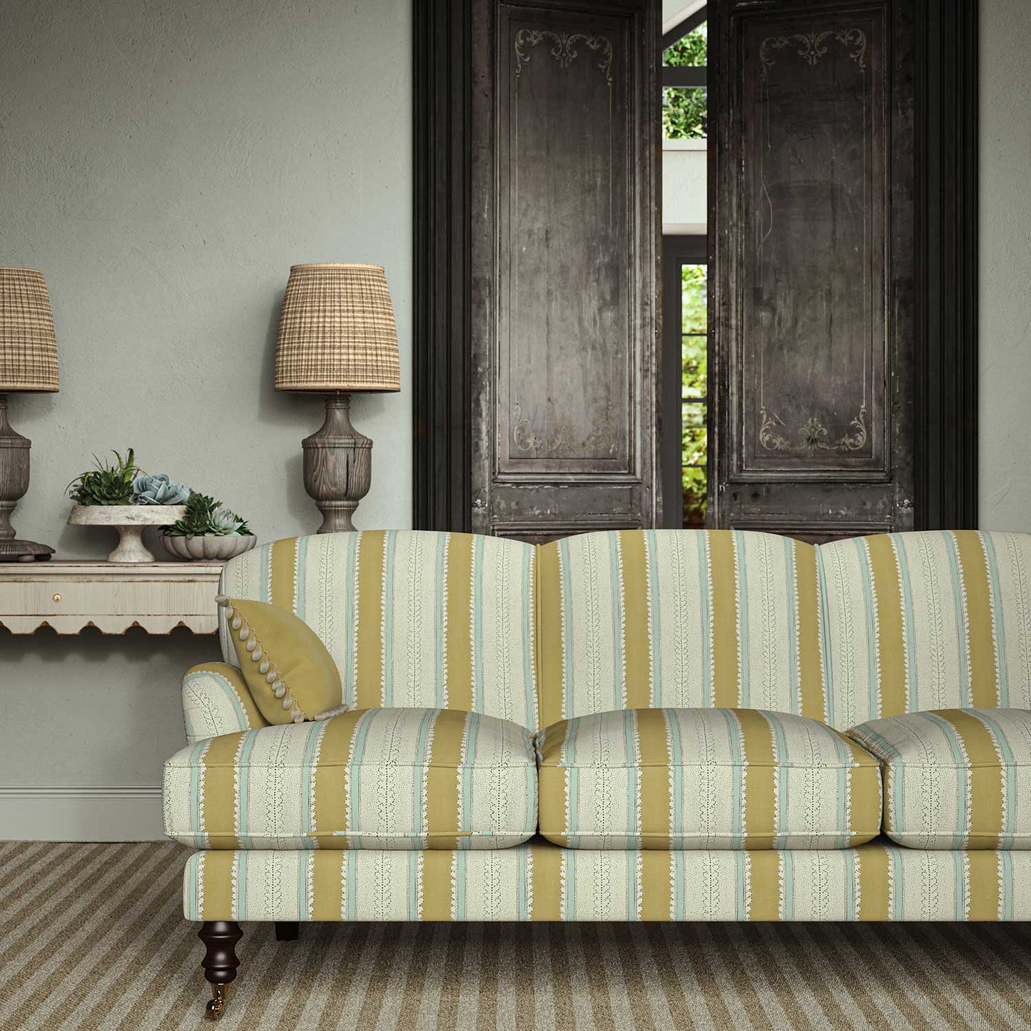 Linwood Dimity Straw Made to Measure Curtains