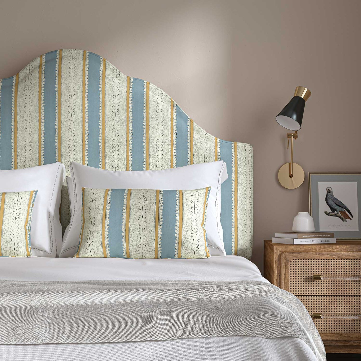 Linwood Dimity Powder Blue Made to Measure Curtains