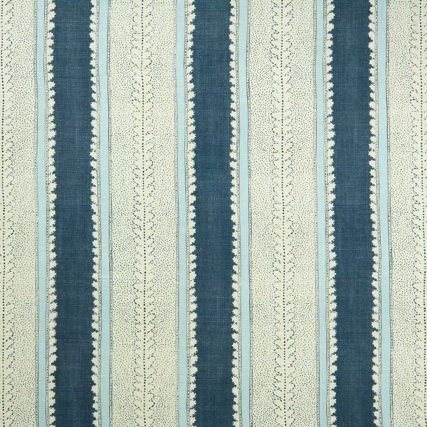 Linwood Dimity Indigo Made to Measure Curtains