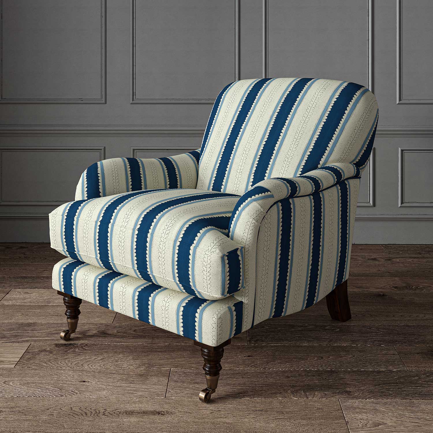 Linwood Dimity Ultramarine Made to Measure Curtains
