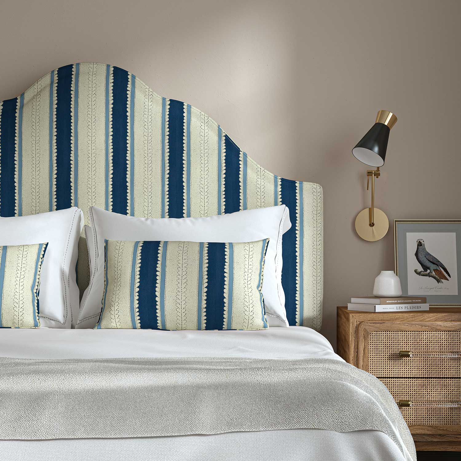 Linwood Dimity Ultramarine Made to Measure Curtains