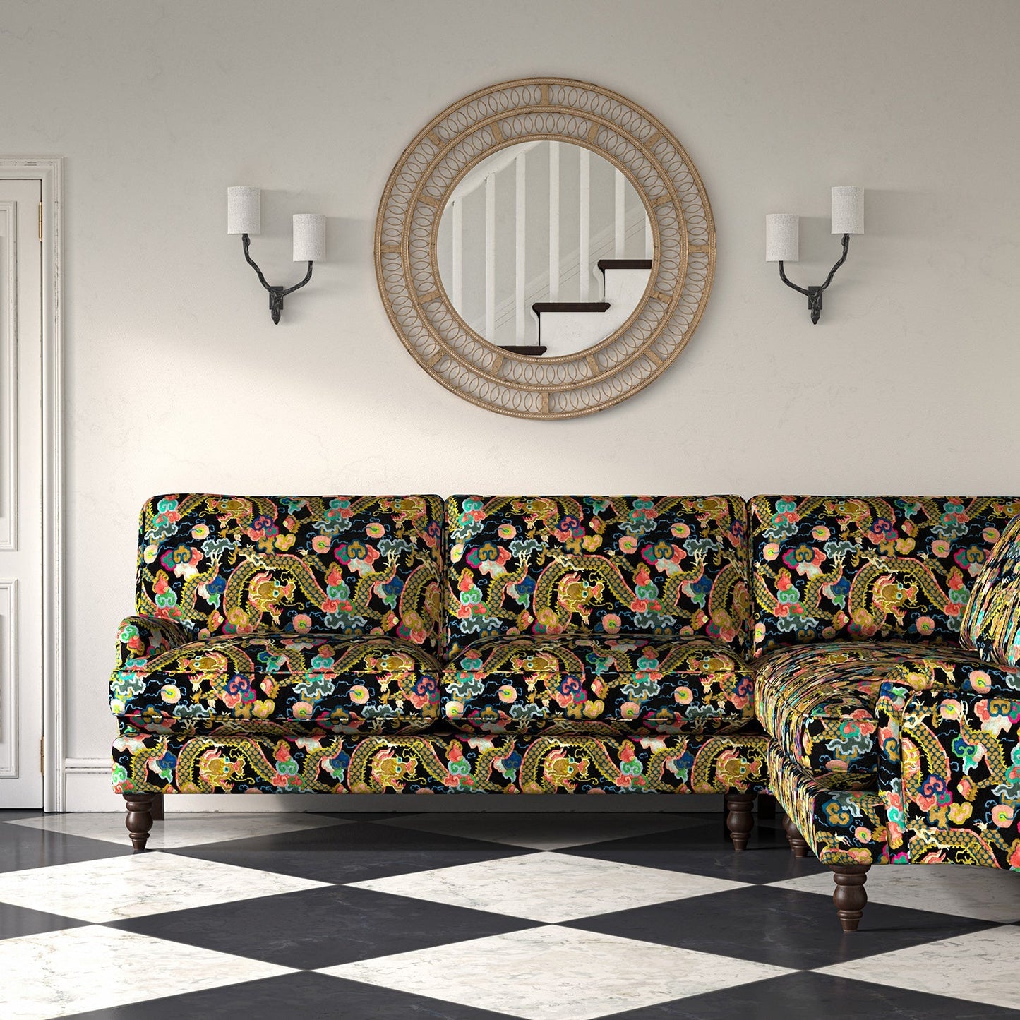 Linwood Double Dragon Rainbow Made to Measure Curtains