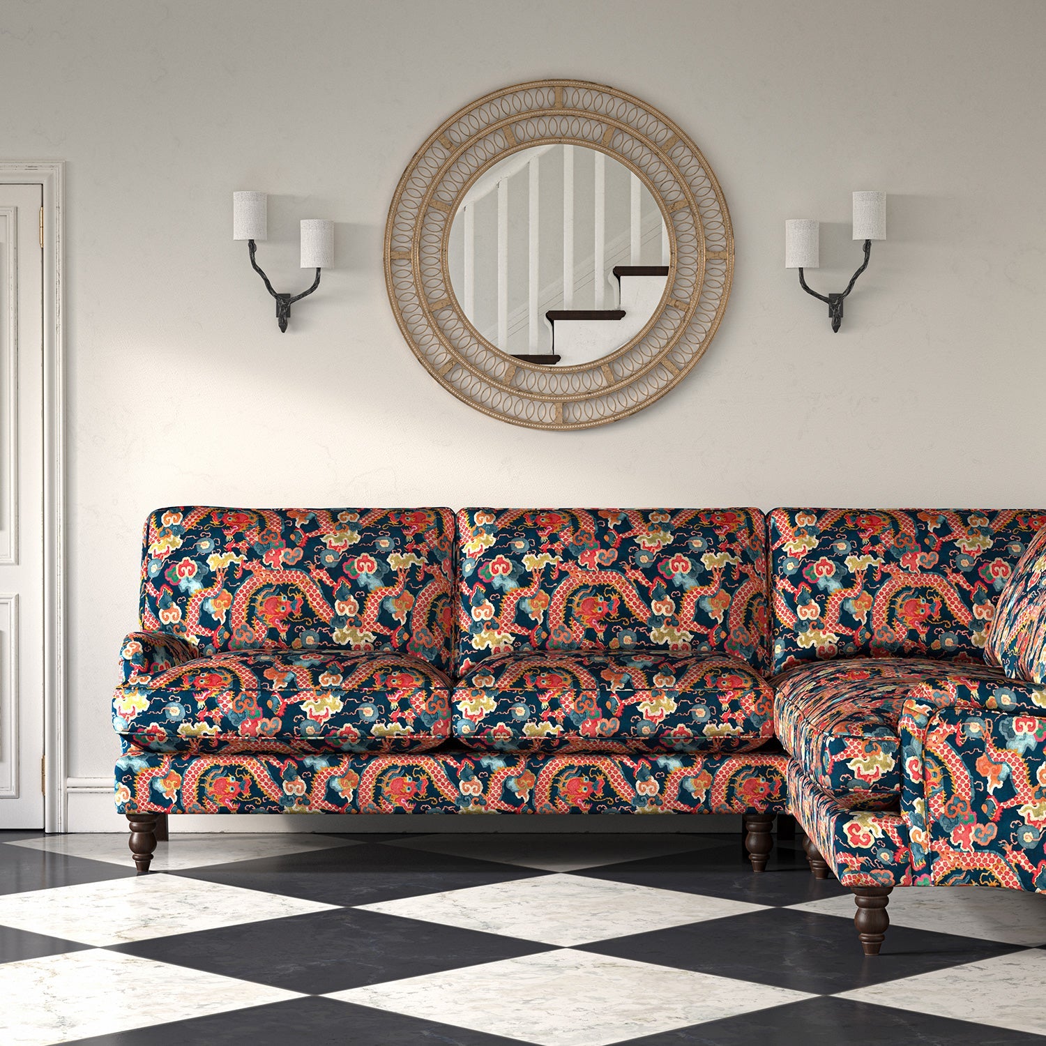 Linwood Double Dragon Twilight Made to Measure Curtains