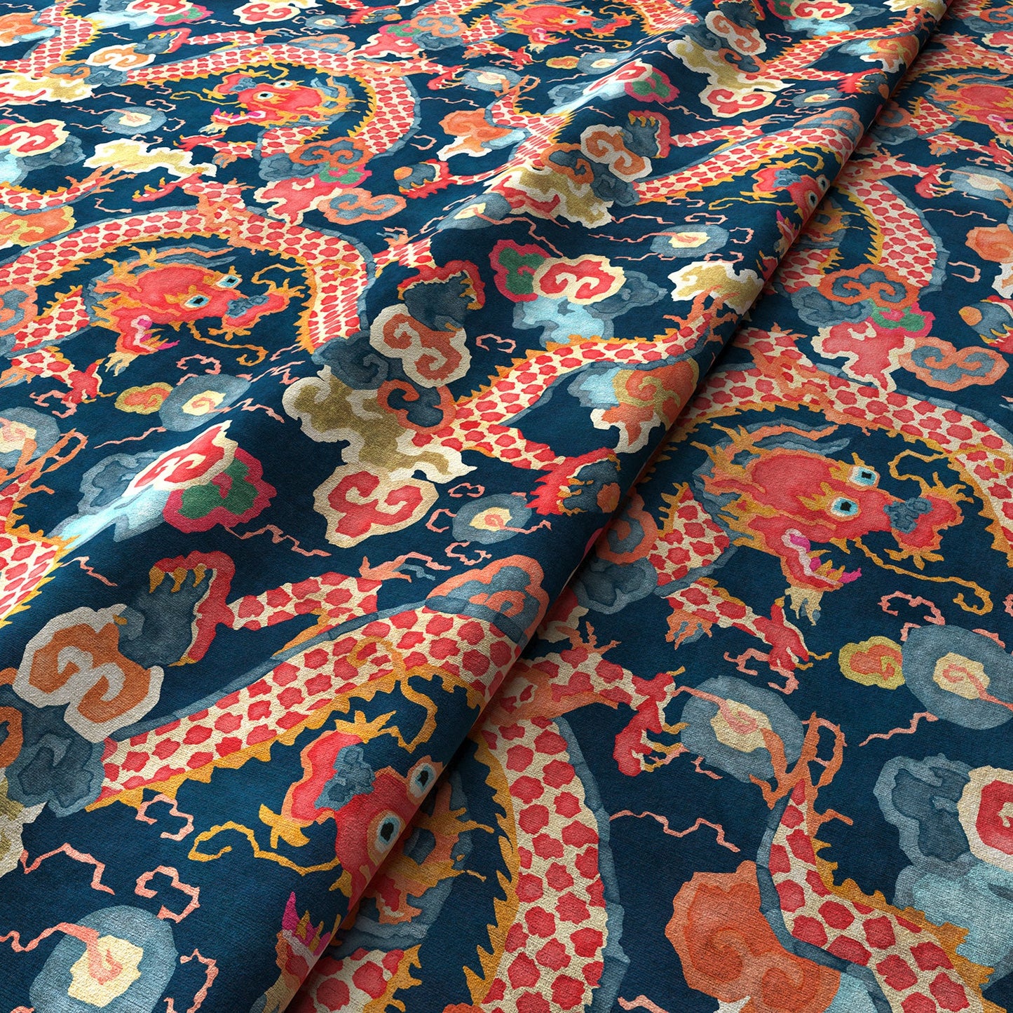 Linwood Double Dragon Twilight Made to Measure Curtains
